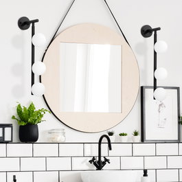Opviq Domino - 11040 Lámpara de pared Blanco y negro
